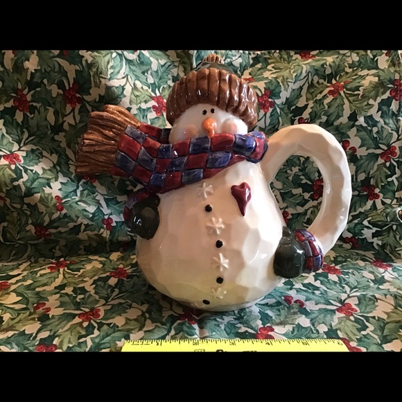 The Boyd’s Collection: Bundle Up Snowman Teapot Set ... Rare - Picture 2 of 12